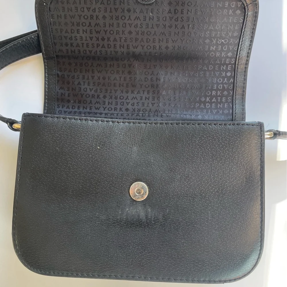 Kate Spade Black Adelaide Grove Street Black Leather Crossbody Shoulder Bag
